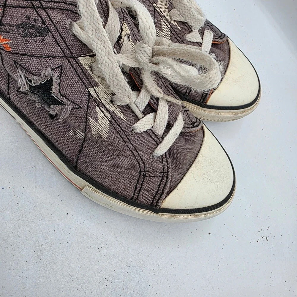 Converse One‎ Star Kids Low Top Sneakers Skull Star Skater Shoes Size 4